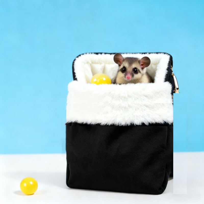 Kisállatok számára függő alvófészek — (poliészter, négyzet alakú, meleg, hamster részére, beltéri használat)