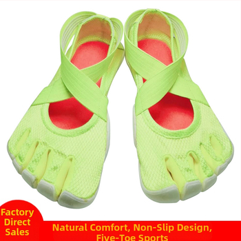 Női jóga cipő, légáteresztő, kopásálló, gumírozott talpú (gumírozott talp, légáteresztő, kopásálló, felnőtt nő, futás/fitnesz/tánc)