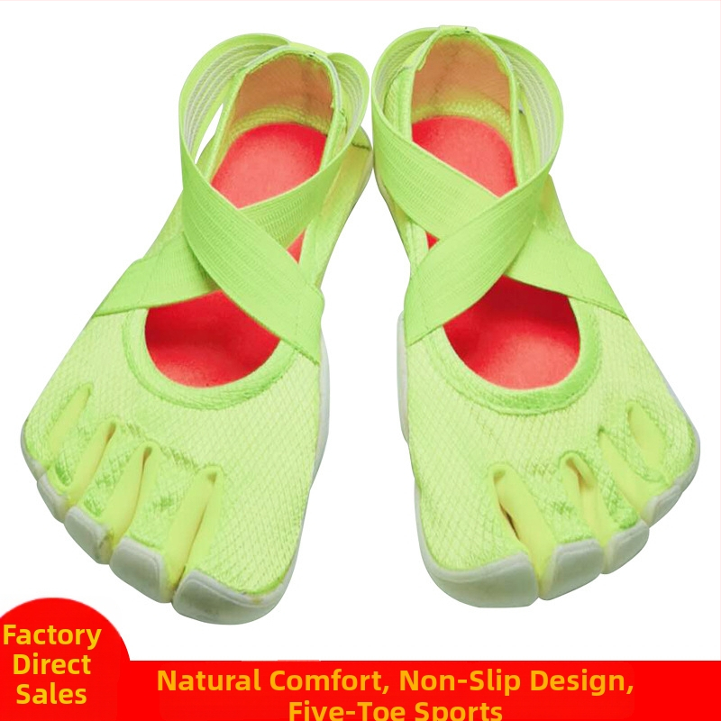 Női jóga cipő, légáteresztő, kopásálló, gumírozott talpú (gumírozott talp, légáteresztő, kopásálló, felnőtt nő, futás/fitnesz/tánc)