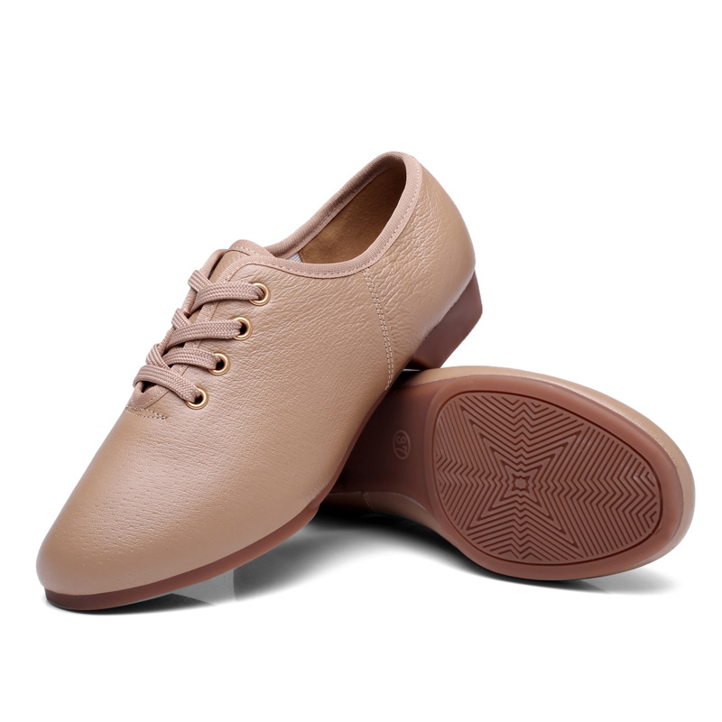 Pantofi de dans pentru femei, din piele naturală, talpă din cauciuc, grosime standard, Purple Rice Snow