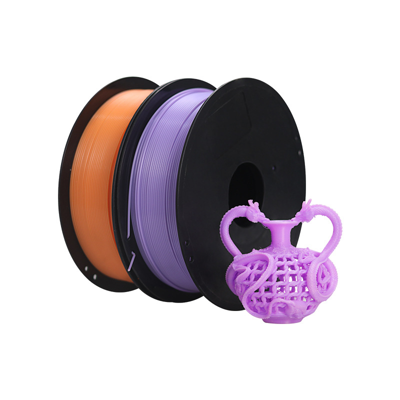PLA+ 3D nyomtató filament hőmérséklet-változás funkcióval (Anyag: PLA+, Szál keresztmetszet: Kerek, Cél: 3D nyomtatás, Sűrűség: 1.24 g/cm³)
