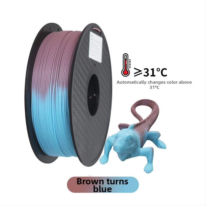 PLA+ 3D nyomtató filament hőmérséklet-változás funkcióval (Anyag: PLA+, Szál keresztmetszet: Kerek, Cél: 3D nyomtatás, Sűrűség: 1.24 g/cm³)