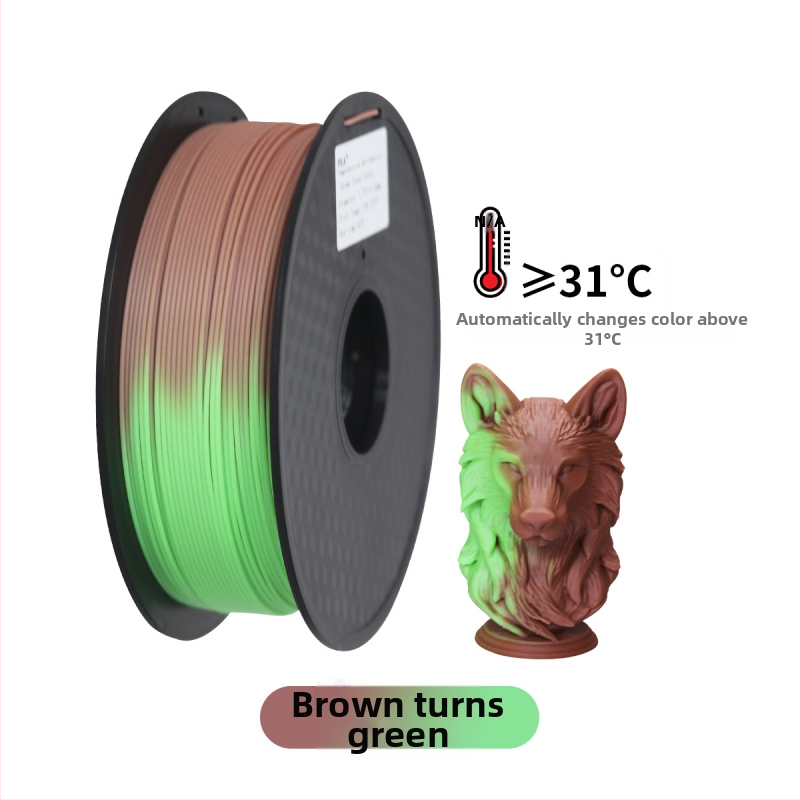 PLA+ 3D nyomtató filament hőmérséklet-változás funkcióval (Anyag: PLA+, Szál keresztmetszet: Kerek, Cél: 3D nyomtatás, Sűrűség: 1.24 g/cm³)