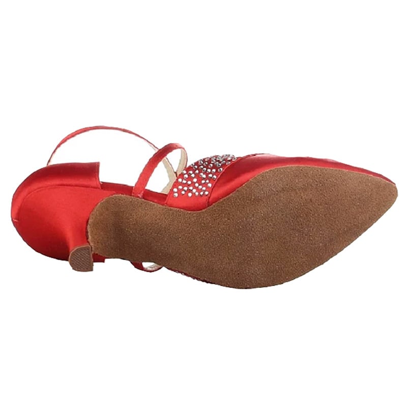 Modern és latin táncra való tánccipő, felső rész selyem, talp velúr, lélegző és könnyű