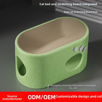 Macska kaparó tábla és ágy kombináció, szizálból, szálak hullása nélkül, kettős rétegű macskás ágy, tömörített szizál