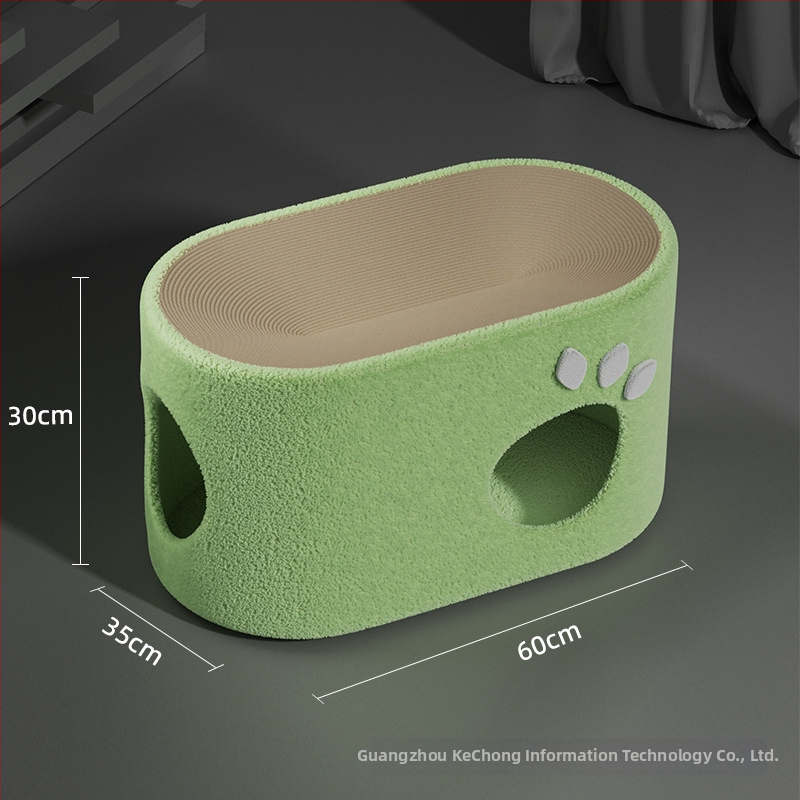 Macska kaparó tábla és ágy kombináció, szizálból, szálak hullása nélkül, kettős rétegű macskás ágy, tömörített szizál