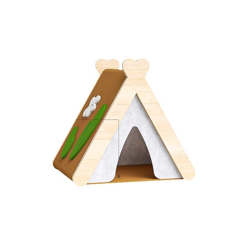 Fából készült meleg hörcsögfészek sátor őszre és télre