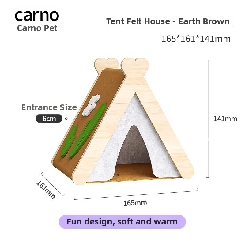 Fából készült meleg hörcsögfészek sátor őszre és télre