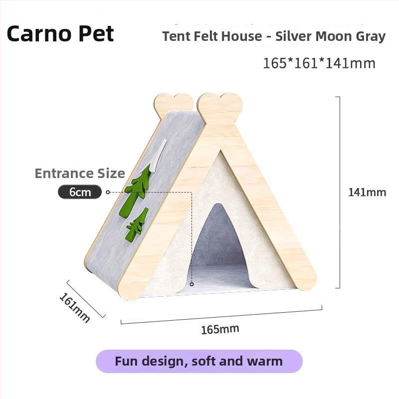 Fából készült meleg hörcsögfészek sátor őszre és télre