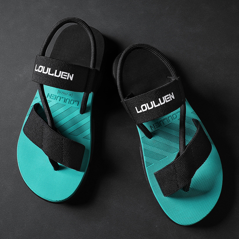 Férfi strand szandálok nyitott orrú, légáteresztő, felső rész elasztikus pánttal, talp PVC