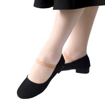 Pantofi de dans – partea superioară din pânză, talpă din piele, femeie adultă, dans modern și latino, Model 4703