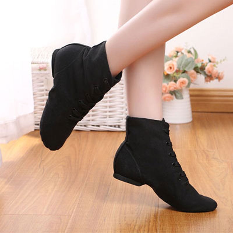 Pantofi de dans unisex - vârf înalt, partea superioară din plasă, talpă din cauciuc, rezistenți la uzură