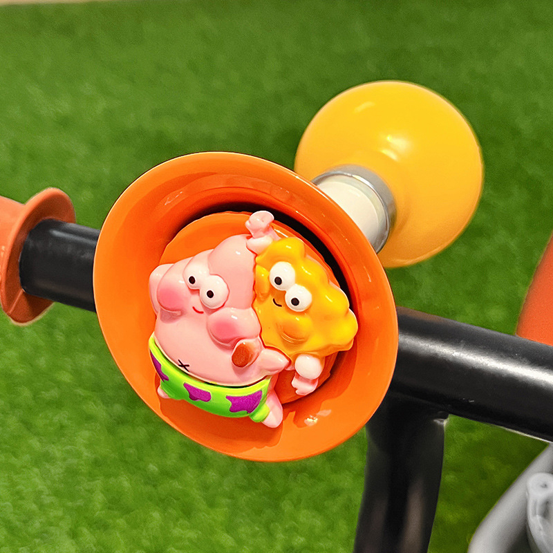 Claxon pentru bicicletă pentru copii cu design desen animat și sunet puternic – corp din rășină, model qt-25134-01, potrivit pentru copii