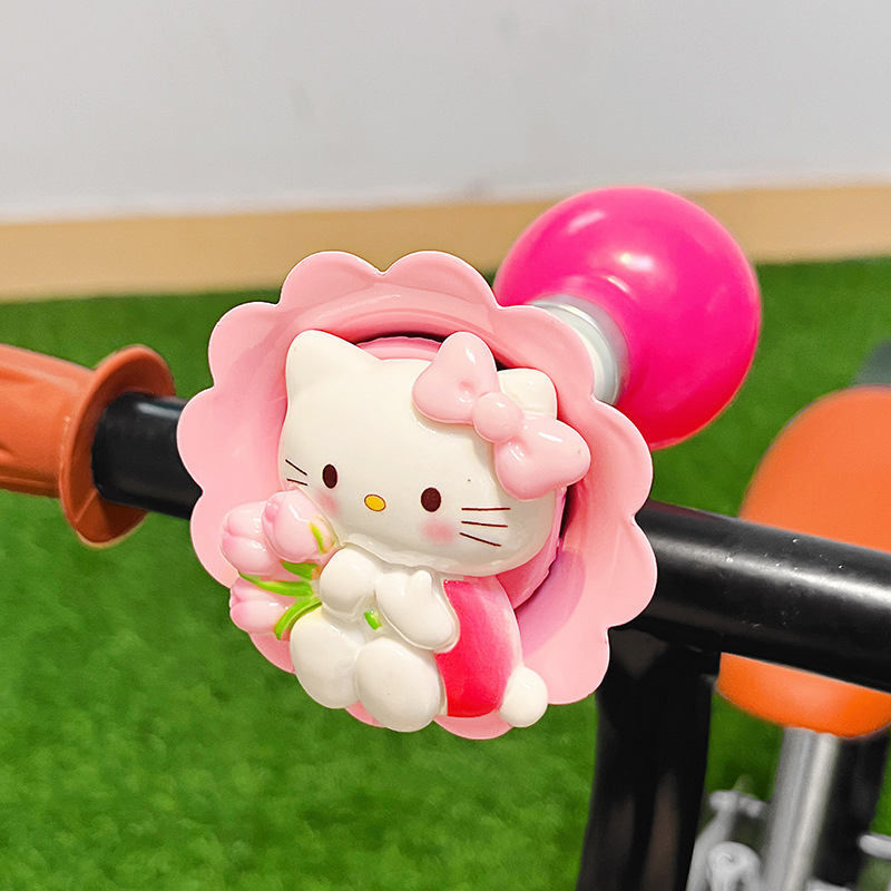 Claxon pentru bicicletă pentru copii cu design desen animat și sunet puternic – corp din rășină, model qt-25134-01, potrivit pentru copii