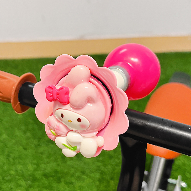 Claxon pentru bicicletă pentru copii cu design desen animat și sunet puternic – corp din rășină, model qt-25134-01, potrivit pentru copii