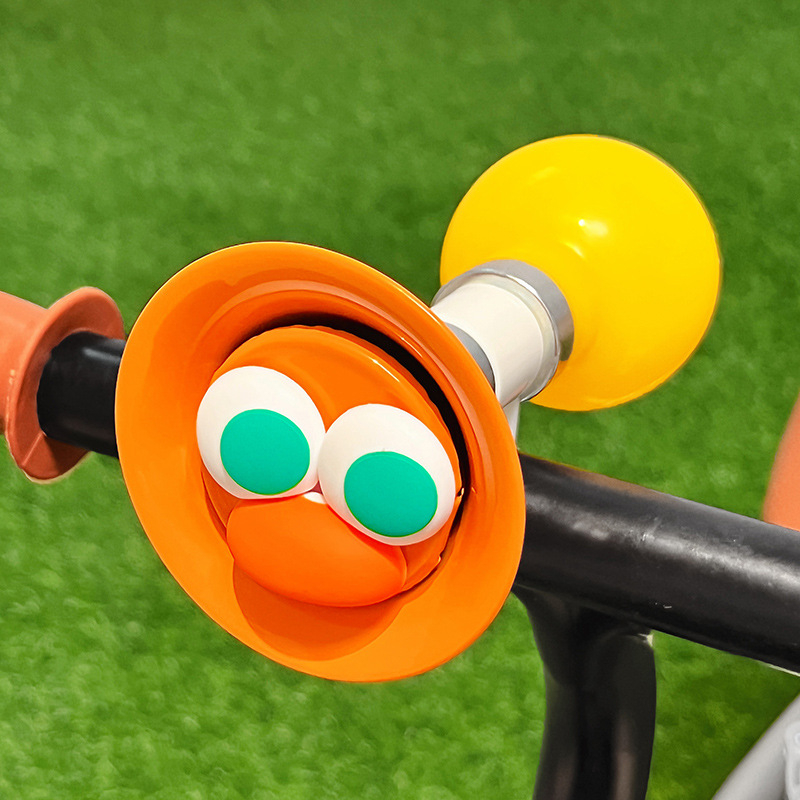 Claxon pentru bicicletă pentru copii cu design desen animat și sunet puternic – corp din rășină, model qt-25134-01, potrivit pentru copii