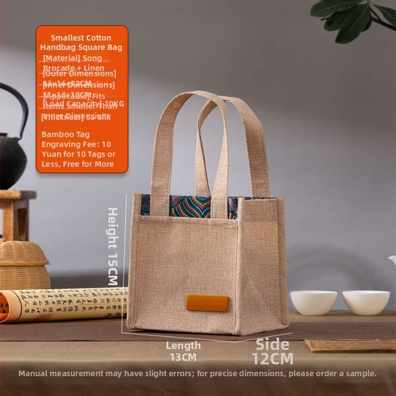 Bavlnená darčeková taška na čaj, textilná taška, možnosť prispôsobenia, tlač loga