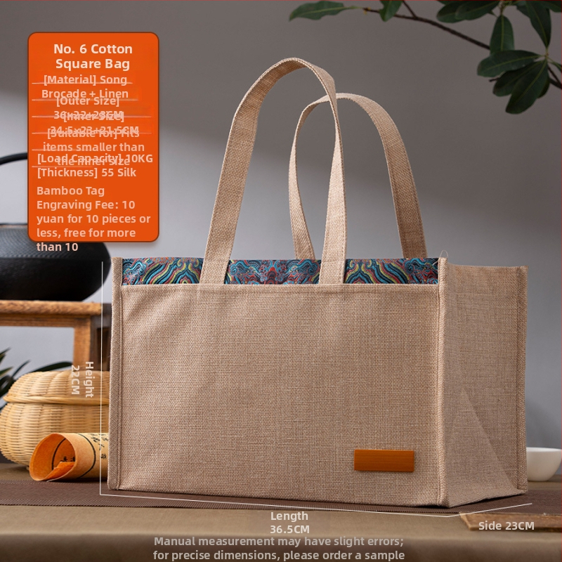 Bavlnená darčeková taška na čaj, textilná taška, možnosť prispôsobenia, tlač loga