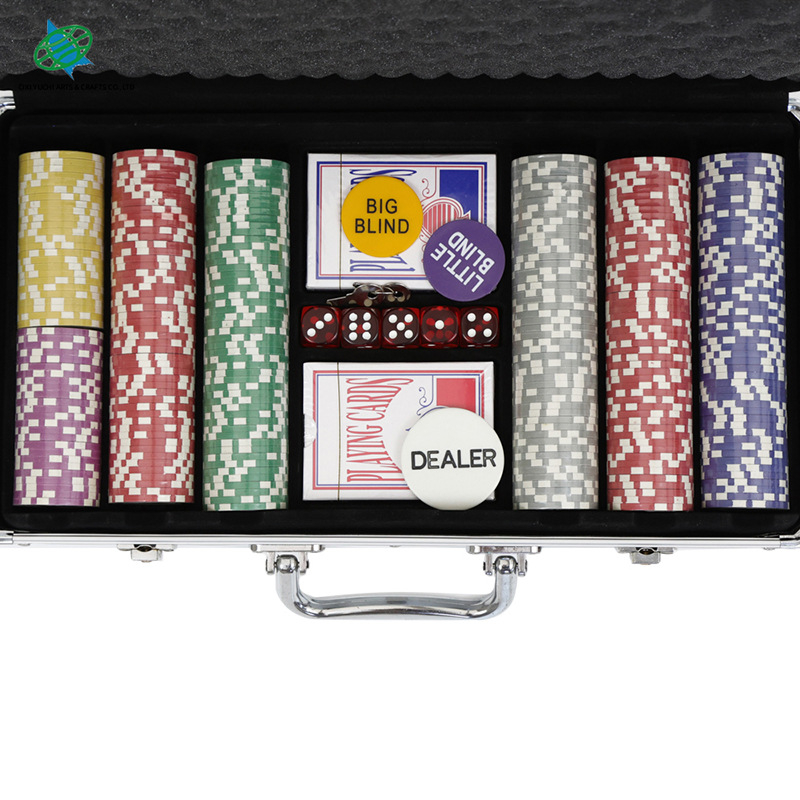 Texas Hold'em set čipova, 300 čipova s nominalnim vrijednostima, dizajn leptira