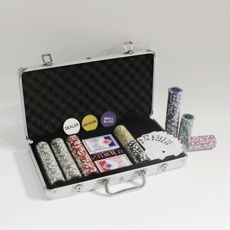 Texas Hold'em set čipova, 300 čipova s nominalnim vrijednostima, dizajn leptira