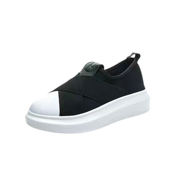 Ženske slip-on platform loafers, mrežasti gornji dio, PU đon, platforma 3–5 cm, ulošak od svinjske kože.