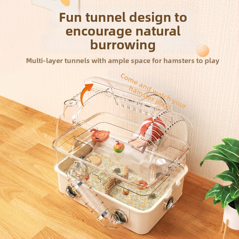 Kavez za hamster s panoramskim pogledom na zvjezdano nebo i višeslojni akrilni dizajn (Materijal: plastika • Podrijetlo: Guangdong • Marka: Yinas • Sezone: četiri • Za: hamsteri)