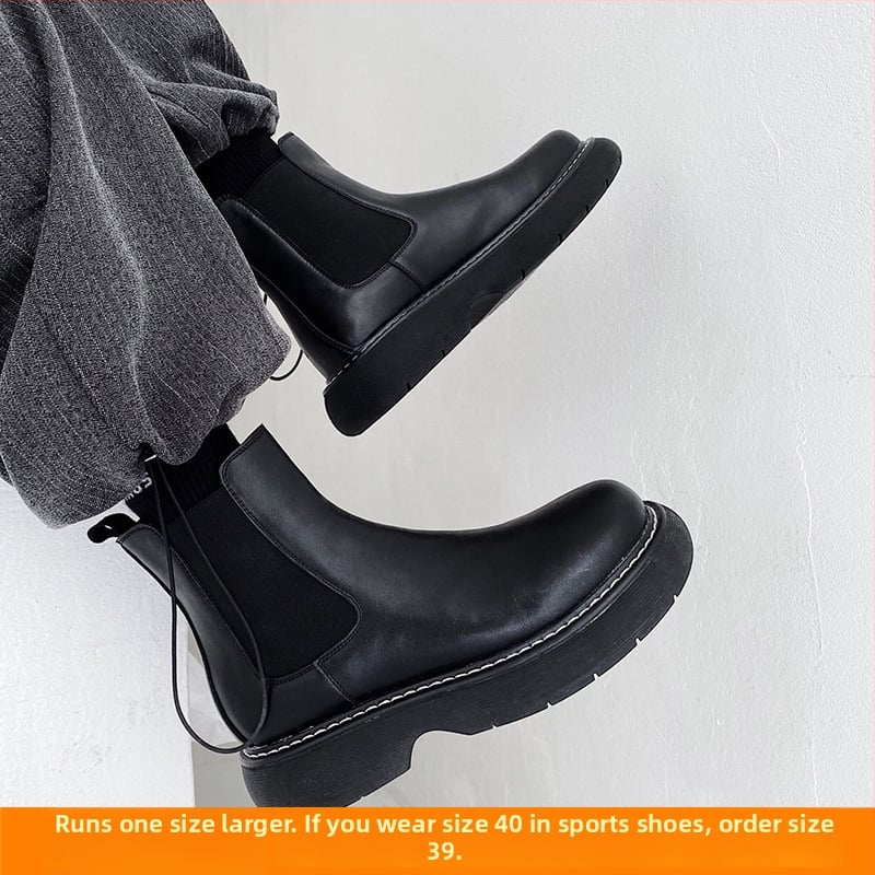 Férfi Martin Chelsea bakancs, krokodilbőr felső rész, boka magasságú szár, slip-on kivitel, gyapjú-shearling bélés, gumitalp