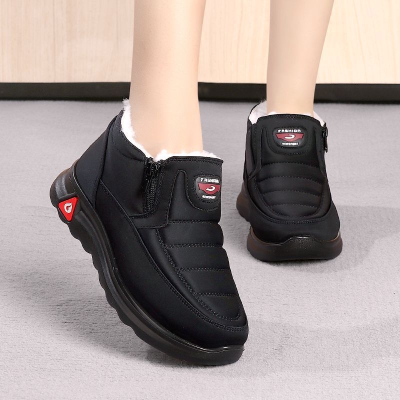 Muške visoke zimske cipele s toplom vunom u unutrašnjosti, protuklizna gumena potplata, zatvaranje bez pertli (Slip-On)