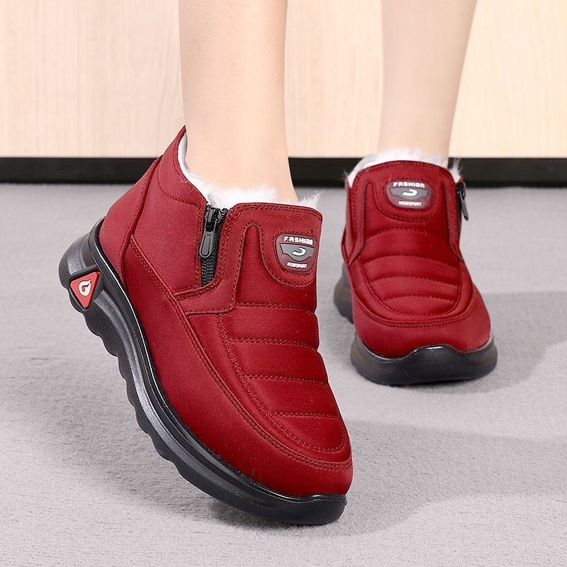 Muške visoke zimske cipele s toplom vunom u unutrašnjosti, protuklizna gumena potplata, zatvaranje bez pertli (Slip-On)