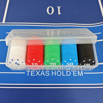 Póker chipkészlet – ABS anyag, 100 darab, kevert minták, 4 g/darab