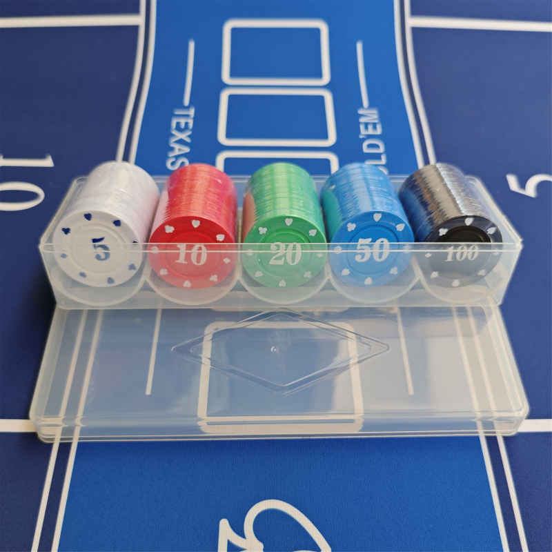 Póker chipkészlet – ABS anyag, 100 darab, kevert minták, 4 g/darab