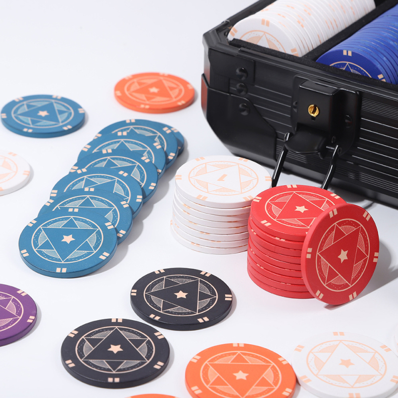 Keramički poker žetoni, prilagodljivi, 100 komada u kutiji