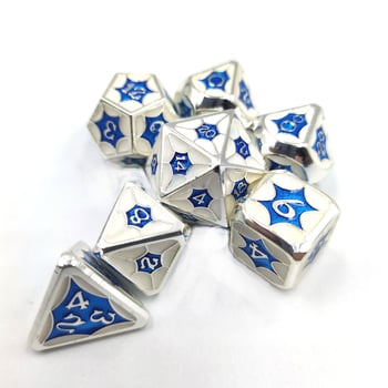 Skup kockica s zaobljenim kutovima od cinkovog legura, dvadesetostrane kocke, Galaxy Series, geometrijski dizajn