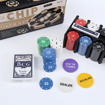 Texas Hold'em poker set žetona: visokokvalitetni plastični žetoni s nominalnom vrijednošću za igre s kartama, 1000 komada