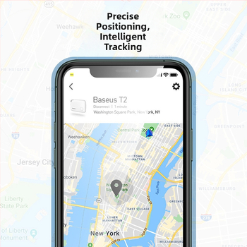 Baseus Smart T2 Uređaj za Prevenciju Gubitka s Naramenicom – Precizno Određivanje Položaja, Navigacija Kartom, Daljinsko Praćenje, Pronalaženje Jednim Pritiskom, Dugotrajna Baterija