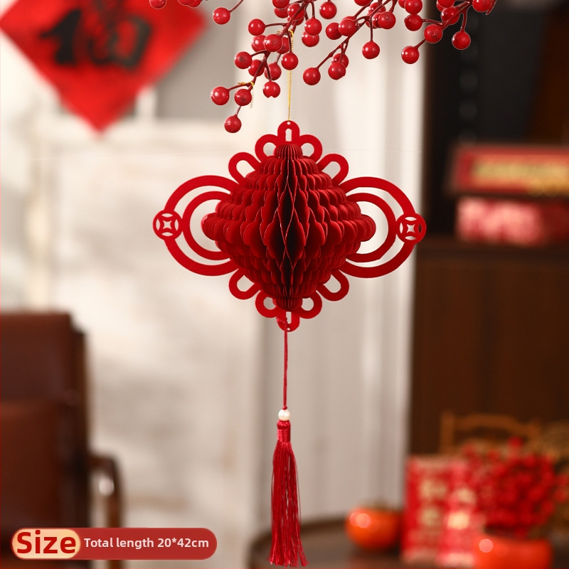 Viseći lanterna s 3D proljetnim znakom i kuglom pčelinjeg saća, geometrijski uzorak, brend Happy togethers