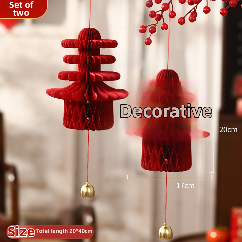 Viseći lanterna s 3D proljetnim znakom i kuglom pčelinjeg saća, geometrijski uzorak, brend Happy togethers