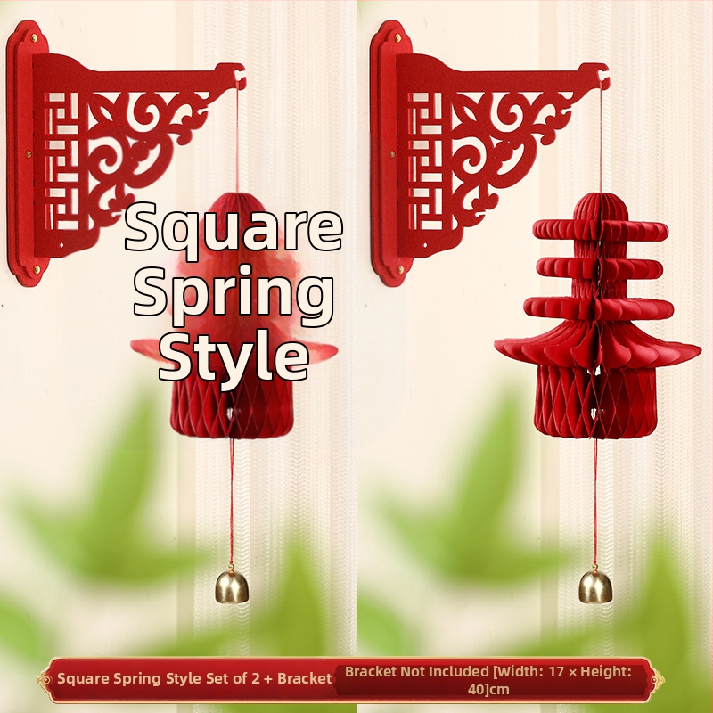 Viseći lanterna s 3D proljetnim znakom i kuglom pčelinjeg saća, geometrijski uzorak, brend Happy togethers