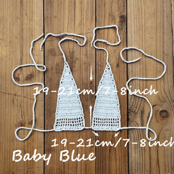 Ručno kukičani bikini set - bez leđa, bez rukava, donji dio u stilu briefs