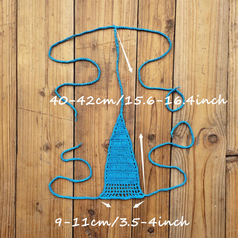 Ručno kukičani bikini set - bez leđa, bez rukava, donji dio u stilu briefs