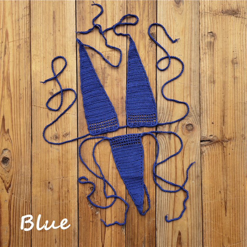 Ručno kukičani bikini set - bez leđa, bez rukava, donji dio u stilu briefs