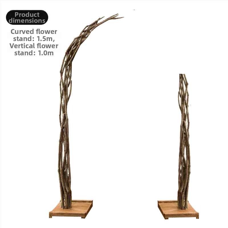 Šumski vanjski svadbeni luk od masivnog drva s dekoracijom od svilenih cvjetova za otvorenu ceremoniju (Broj proizvoda: F986996T7M8588; Materijal: svile cvjetovi; Namjena: vjenčanje; Poklon: osobni poklon)