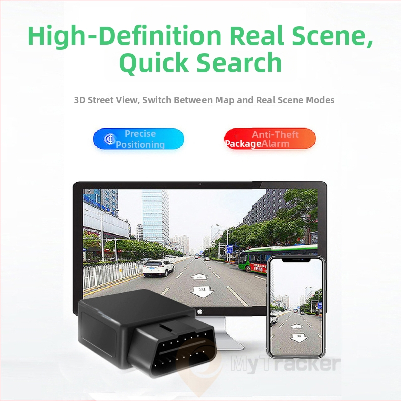 SW-C005 OBD GPS nyomkövető autókhoz, 4G/LTE, GPS-pontosság 5–15 m, tápellátás OBD interfészen keresztül, riasztási módok: rezgés, áramszünet, geofence, túllépés sebesség