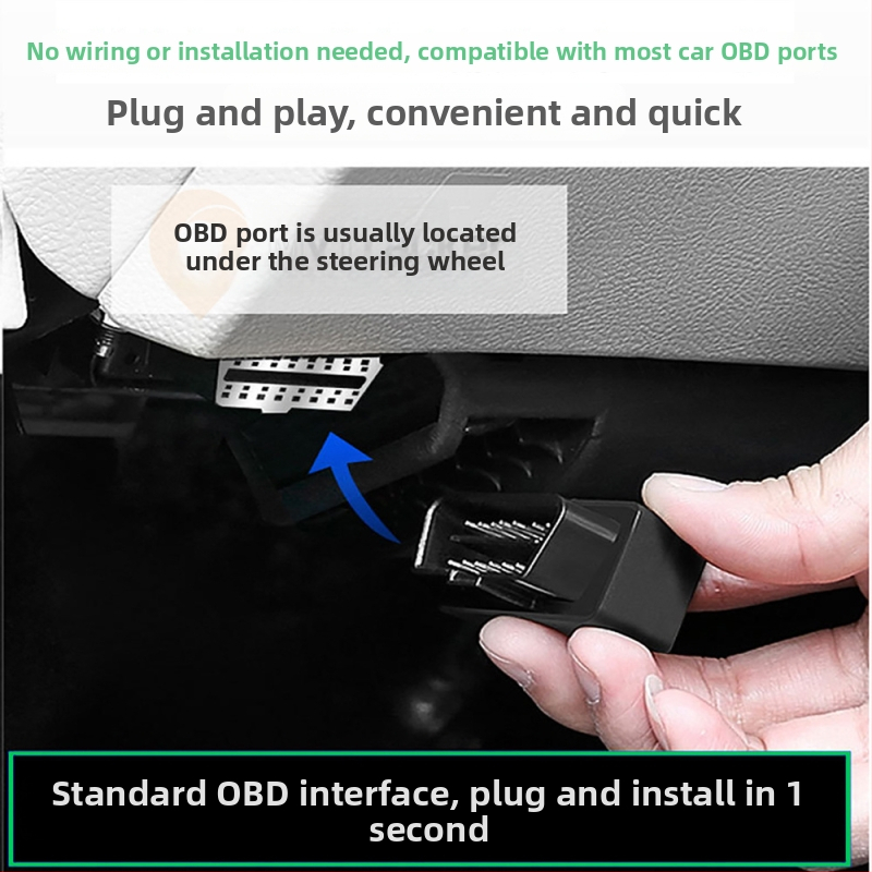 SW-C005 OBD GPS nyomkövető autókhoz, 4G/LTE, GPS-pontosság 5–15 m, tápellátás OBD interfészen keresztül, riasztási módok: rezgés, áramszünet, geofence, túllépés sebesség