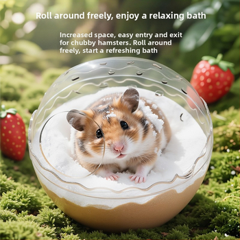 Kúpeľňa a toaleta pre hamstera s viečkom, priehľadný PC materiál, proti špliekaniu a deodorantu