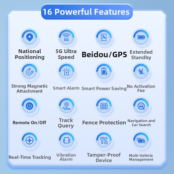 GT300LE GPS locator so 10 m presnosťou polohovania, výdržou batérie 720 h, pamäťou 1024 MB, podpora Baidu Map, alarmné režimy: vibrácia, SOS, oplotenie, nad rýchlosťou