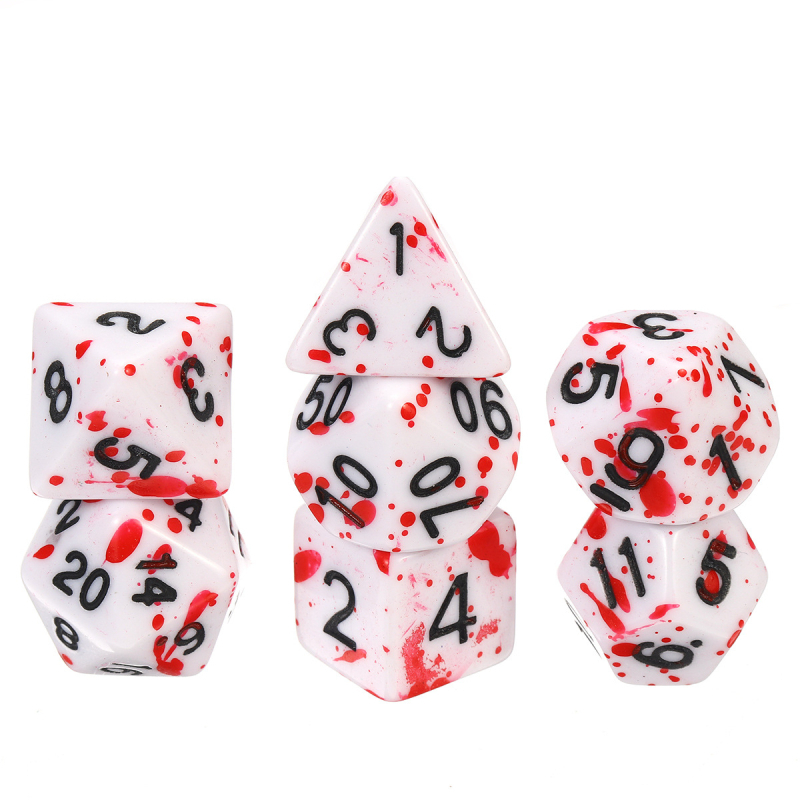 TRPG višestrane kocke, 7-komadni set, za DND, akril, marka Middle One