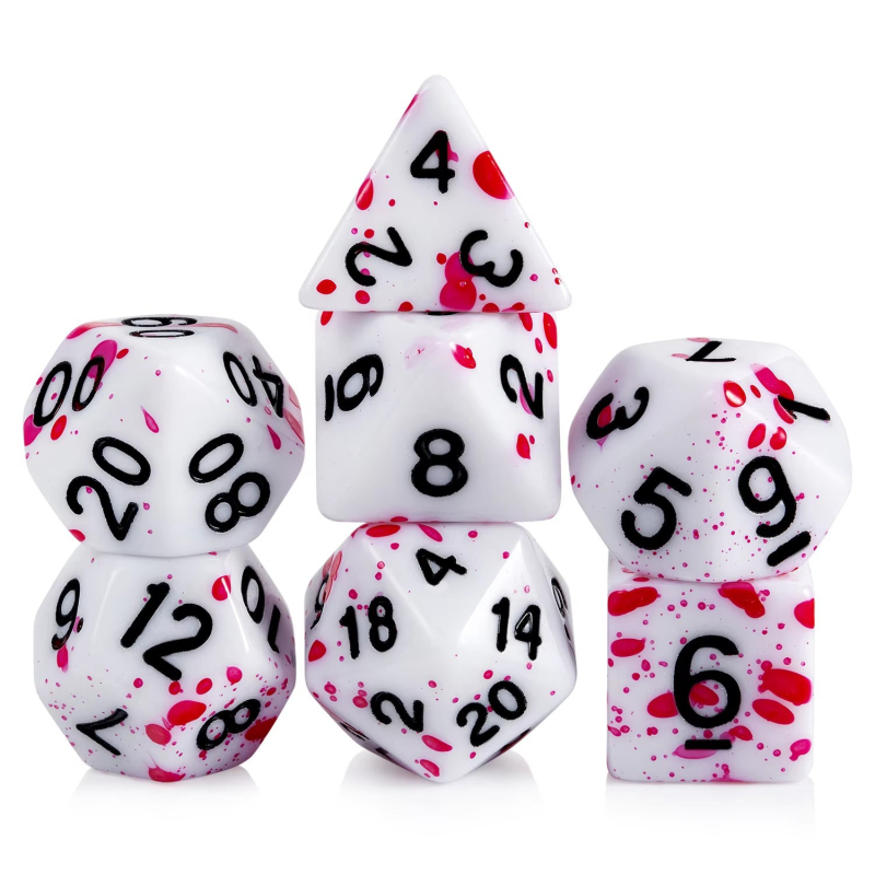 TRPG višestrane kocke, 7-komadni set, za DND, akril, marka Middle One
