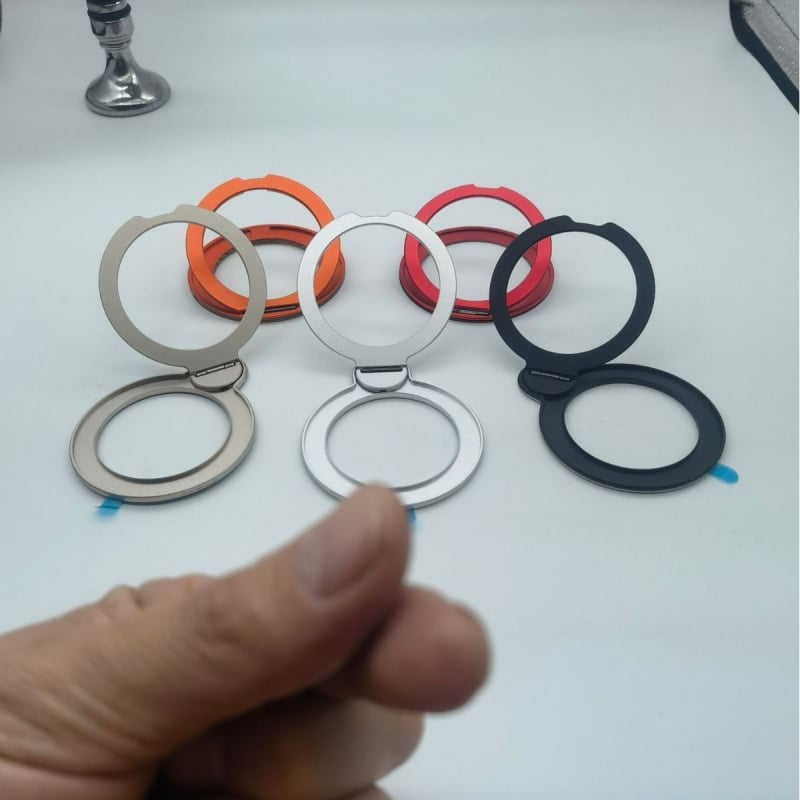 Držač za kućište telefona s 360° rotacijom, magnetsko bežično punjenje, metalna okretna potpora, stolni držač prstena