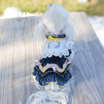 Amber Lolita haljina za malteškog šteneta – odjeća za kućne ljubimce od poliestera, stil Japana i Južne Koreje